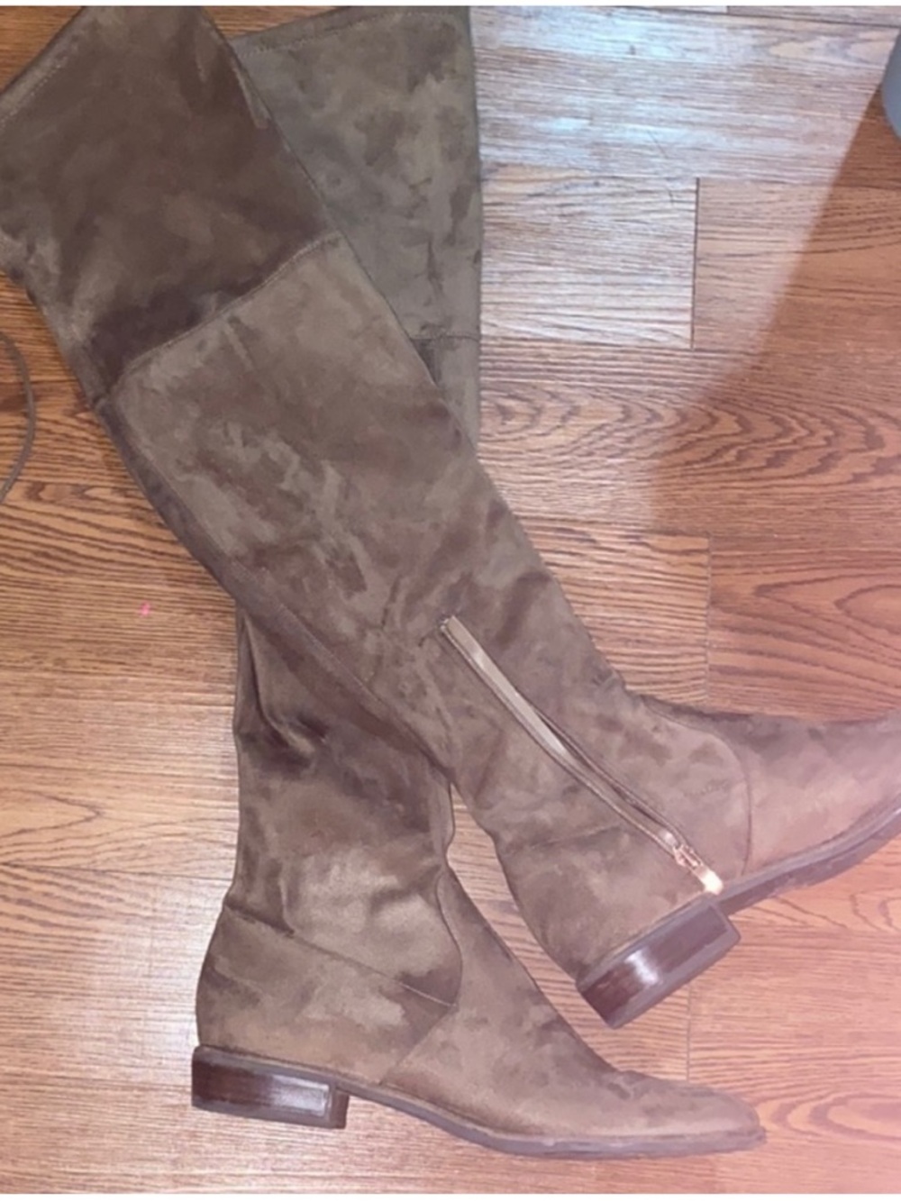 Marc Fisher Suede Over-the-Knee Boots in Taupe